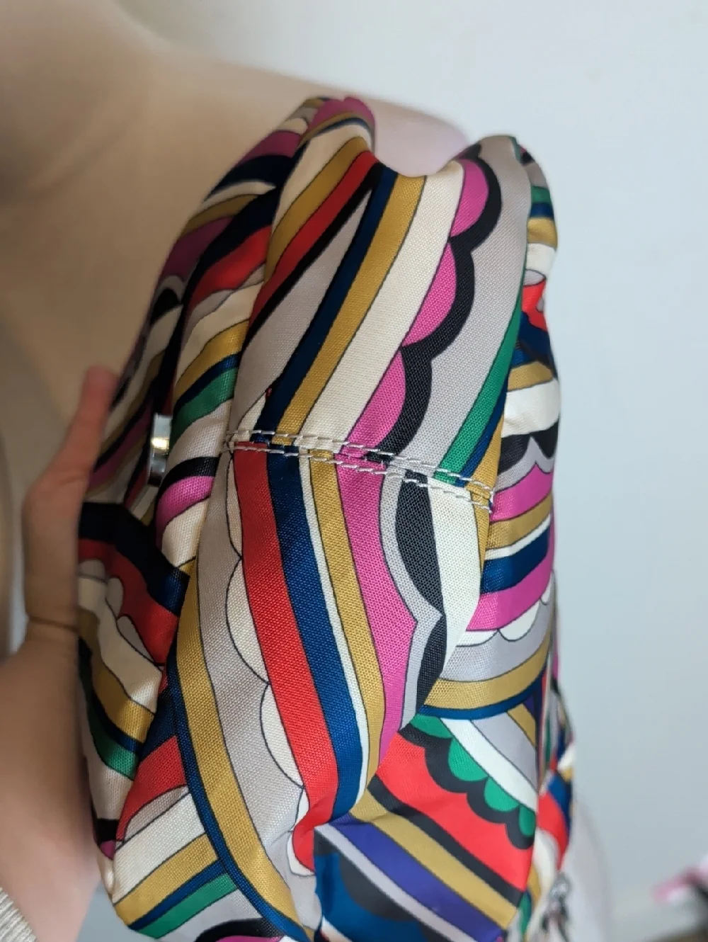 Y2K Kipling Harajuku Rainbow Crossbody Bag w/ Gorilla Charm Retro Festivalcore